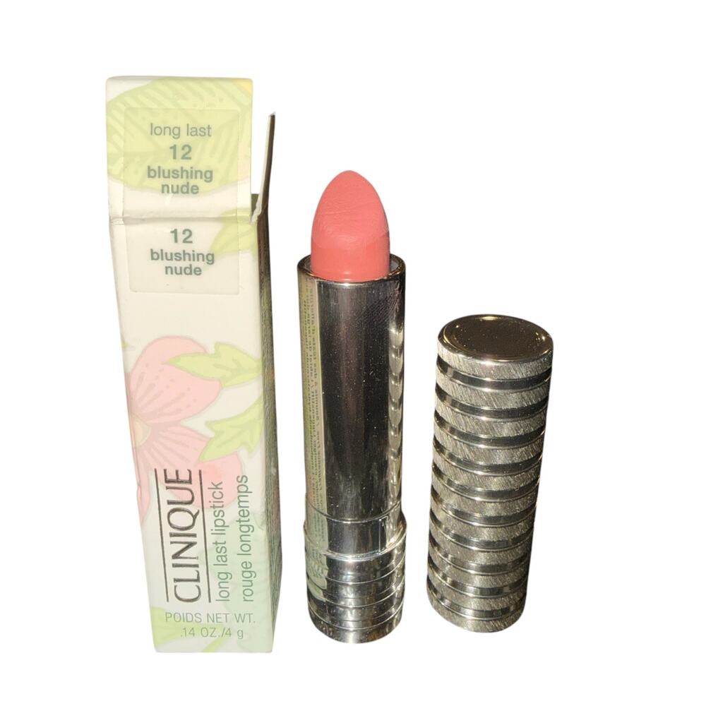 Clinique Long Lasting Lipstick 12 Blushing Nude 0.14 oz 4g New Discontinued Rare